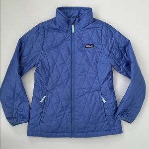 Patagonia Kids Girls’ Nano Puff Jacket Blue Quilted Jacket Large 12